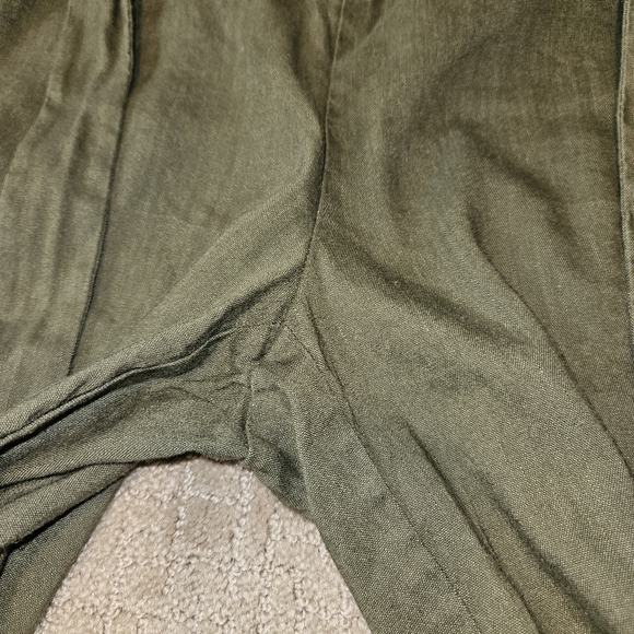 J. Jill Emilie Moss Linen Blend Wide Leg Crop Pants Small - Picture 9 of 16